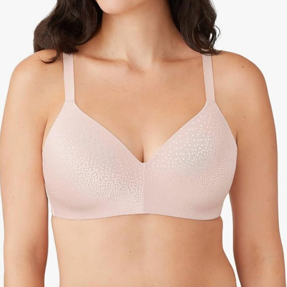 NWT WACOAL Women's Back Appeal Wire Free T-Shirt Bra, rose dust, 40DDD
